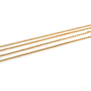 5ft Link Station Chain 2.5mm | Gold Necklace | Graduated Link Necklace | Finding Chain