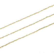 Load image into Gallery viewer, 5ft Prehnite 2-2.5mm Gold Wire Wrapped Beads Rosary | Gemstone Rosary Chain | Wholesale Chain Faceted Crystal
