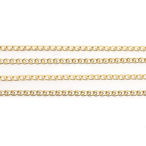 5ft Link Station Chain 2x4mm | Gold Necklace | Graduated Link Necklace | Paperclip & Curb Chain | Finding Chain