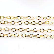 Load image into Gallery viewer, 5ft Link Chain 5x4mm | Gold Oval Curb Necklace | Graduated Link Necklace | Paperclip &amp; Curb Chain | Finding Chain

