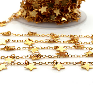5ft Dangle Star Station Chain 9mm | Star Necklace | Soldered Chain | Anklet Finding Chain