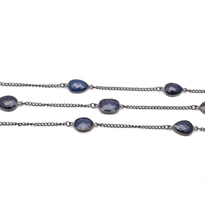 Sapphire 10-15mm Mix Shape Oxidized Wholesale Connector Rosary Chain
