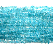Load image into Gallery viewer, 5 Strands Apatite Gemstone Chip beads | Bead Necklace | Free Form Nugget Chips | Gemstone Chips | Long Bead Strand
