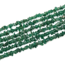 Load image into Gallery viewer, 5 Strands Aventurine Gemstone Chip beads | Bead Necklace | Free Form Nugget Chips | Gemstone Chips | Long Bead Strand
