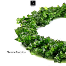 Load image into Gallery viewer, 5 Strands Chrome Diopside Gemstone Chip beads | Bead Necklace | Free Form Nugget Chips | Gemstone Chips | Long Bead Strand
