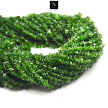 Load image into Gallery viewer, 5 Strands Chrome Diopside Gemstone Chip beads | Bead Necklace | Free Form Nugget Chips | Gemstone Chips | Long Bead Strand
