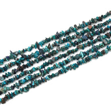 Load image into Gallery viewer, 5 Strands Chrysocolla Gemstone Chip beads | Bead Necklace | Free Form Nugget Chips | Gemstone Chips | Long Bead Strand
