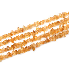 Load image into Gallery viewer, 5 Strands Citrine Gemstone Chip beads | Bead Necklace | Free Form Nugget Chips | Gemstone Chips | Long Bead Strand
