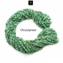 Load image into Gallery viewer, 5 Strands Chrysoprase Gemstone Chip beads | Bead Necklace | Free Form Nugget Chips | Gemstone Chips | Long Bead Strand
