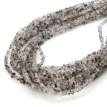 Load image into Gallery viewer, 5 Strands Herkimer Diamond Gemstone Chip beads | Bead Necklace | Free Form Nugget Chips | Gemstone Chips | Long Bead Strand
