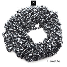 Load image into Gallery viewer, 5 Strands Hematite Gemstone Chip beads | Bead Necklace | Free Form Nugget Chips | Gemstone Chips | Long Bead Strand
