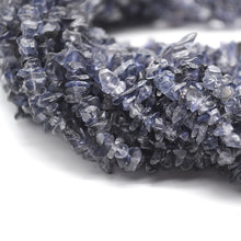 Load image into Gallery viewer, 5 Strands Iolite Gemstone Chip beads | Bead Necklace | Free Form Nugget Chips | Gemstone Chips | Long Bead Strand
