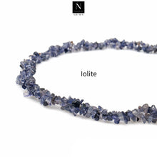 Load image into Gallery viewer, 5 Strands Iolite Gemstone Chip beads | Bead Necklace | Free Form Nugget Chips | Gemstone Chips | Long Bead Strand
