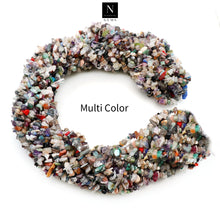 Load image into Gallery viewer, 5 Strands Multi Color Gemstone Chip beads | Bead Necklace | Free Form Nugget Chips | Gemstone Chips | Long Bead Strand
