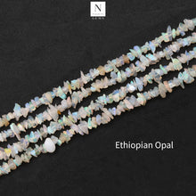 Load image into Gallery viewer, 5 Strands Ethiopian Opal Gemstone Chip beads | Bead Necklace | Free Form Nugget Chips | Gemstone Chips | Long Bead Strand

