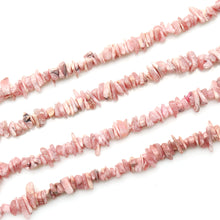 Load image into Gallery viewer, 5 Strands Rhodochrosite Gemstone Chip beads | Bead Necklace | Free Form Nugget Chips | Gemstone Chips | Long Bead Strand

