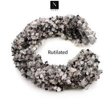 Load image into Gallery viewer, 5 Strands Rutilated Gemstone Chip beads | Bead Necklace | Free Form Nugget Chips | Gemstone Chips | Long Bead Strand
