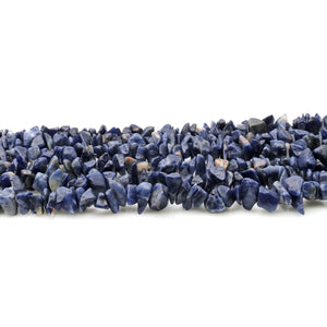 5 Strands Sodalite Gemstone Chip beads | 7-10mm Bead Necklace | Free Form Nugget Chips | Gemstone Chips | Long Bead Strand