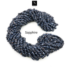 Load image into Gallery viewer, 5 Strands Sapphire Gemstone Chip beads | Bead Necklace | Free Form Nugget Chips | Gemstone Chips | Long Bead Strand
