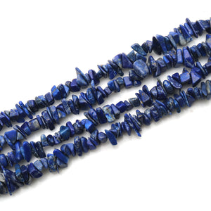 5 Strands Sodalite Gemstone Chip beads | Bead Necklace | Free Form Nugget Chips | Gemstone Chips | Long Bead Strand