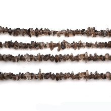 Load image into Gallery viewer, 5 Strands Smoky Topaz Gemstone Chip beads | Bead Necklace | Free Form Nugget Chips | Gemstone Chips | Long Bead Strand

