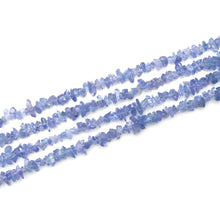 Load image into Gallery viewer, 5 Strands Tanzanite Gemstone Chip beads | Bead Necklace | Free Form Nugget Chips | Gemstone Chips | Long Bead Strand
