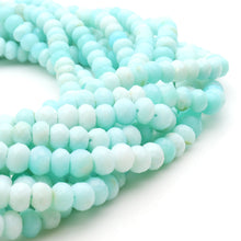Load image into Gallery viewer, 5 Strand Set Green Opal Rondelle Gemstone Beads | Jewellery making Beads | Natural Gemstone | Bead Necklace | Bead Bracelet | Wholesale Beads
