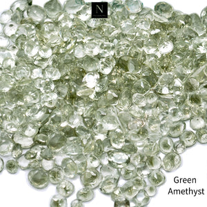50CT Green Amethyst Faceted Loose Gemstones