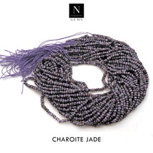 Load image into Gallery viewer, Charoite Jade Rondelle Gemstone Beads | Jewellery making Beads | Natural Gemstone | Bead Necklace | Bead Bracelet | Wholesale Beads
