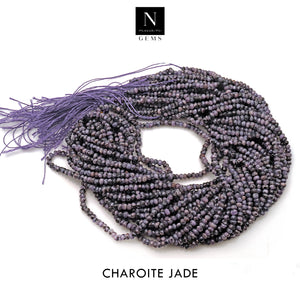 Charoite Jade Rondelle Gemstone Beads | Jewellery making Beads | Natural Gemstone | Bead Necklace | Bead Bracelet | Wholesale Beads