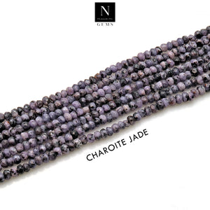 Charoite Jade Rondelle Gemstone Beads | Jewellery making Beads | Natural Gemstone | Bead Necklace | Bead Bracelet | Wholesale Beads