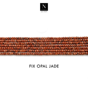 Fix Opal Jade Rondelle Gemstone Beads | Jewellery making Beads | Natural Gemstone | Bead Necklace | Bead Bracelet | Wholesale Beads