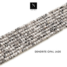 Load image into Gallery viewer, Dendrite Opal Jade Rondelle Gemstone Beads | Jewellery making Beads | Natural Gemstone | Bead Necklace | Bead Bracelet | Wholesale Beads
