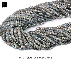 Mistique Labradorite Rondelle Gemstone Beads | Jewellery making Beads | Natural Gemstone | Bead Necklace | Bead Bracelet | Wholesale Beads