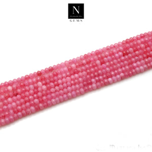 Baby Pink Jade Rondelle Gemstone Beads | Jewellery making Beads | Natural Gemstone | Bead Necklace | Bead Bracelet | Wholesale Beads