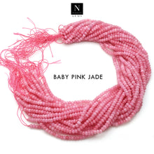Load image into Gallery viewer, Baby Pink Jade Rondelle Gemstone Beads | Jewellery making Beads | Natural Gemstone | Bead Necklace | Bead Bracelet | Wholesale Beads
