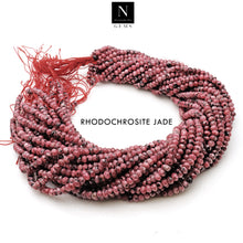 Load image into Gallery viewer, Rhodochrosite Jade Rondelle Gemstone Beads | Jewellery making Beads | Natural Gemstone | Bead Necklace | Bead Bracelet | Wholesale Beads
