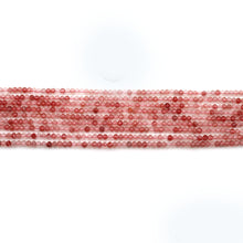 Load image into Gallery viewer, Starwberry Quartz Rondelle Gemstone Beads | Jewellery making Beads | Natural Gemstone | Bead Necklace | Bead Bracelet | Wholesale Beads
