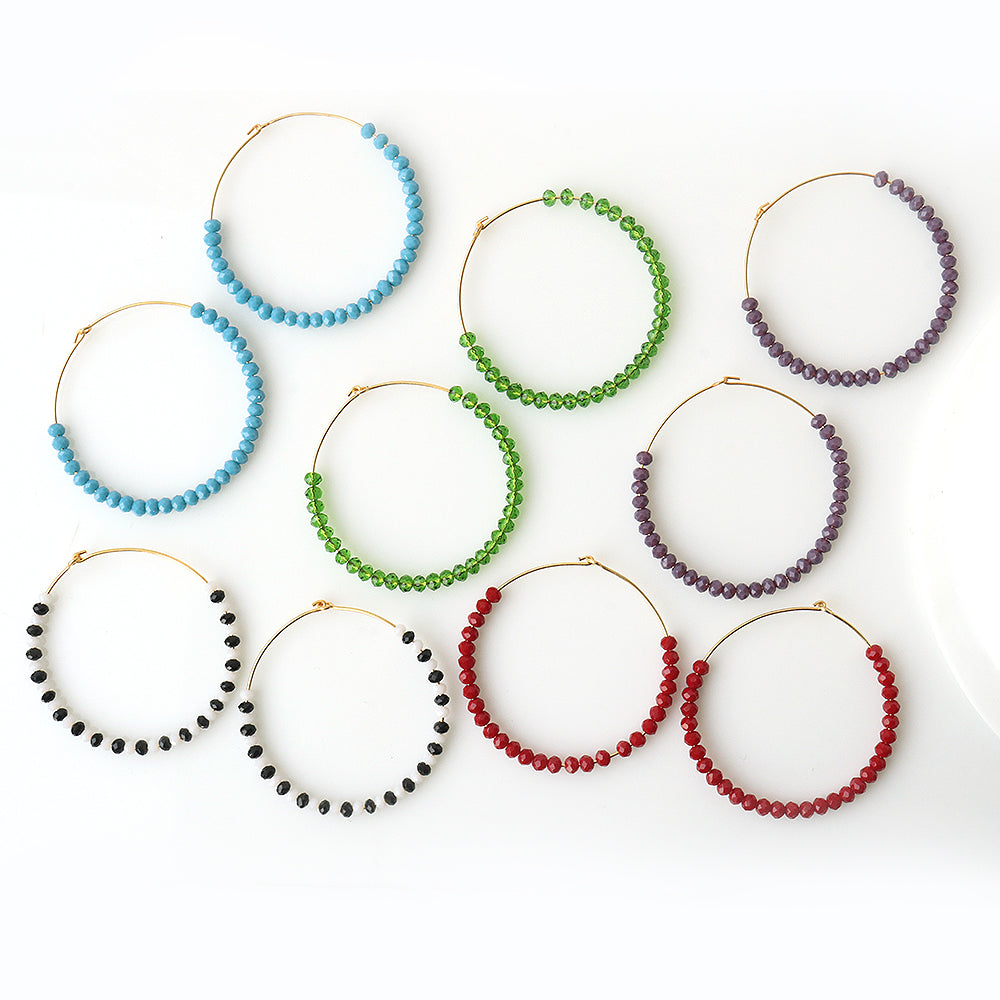 Wholesale BENECREAT 12PCS 2 Mixed Color Round Brass Hoop Earrings Huggie Hoop  Earrings Round Earring Hoops(18.5x16x2.5mm) for DIY Jewelry Making 