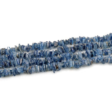 Load image into Gallery viewer, 5 Strands Kyanite Gemstone Chip beads | Bead Necklace | Free Form Nugget Chips | Gemstone Chips | Long Bead Strand

