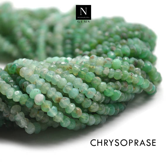 Chrysoprase Rondelle Gemstone Beads | Jewellery making Beads | Natural Gemstone | Bead Necklace | Bead Bracelet | Wholesale Beads
